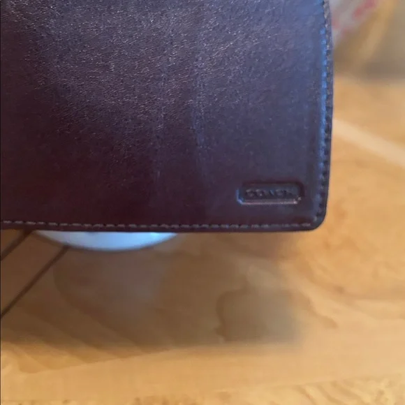 Vintage EUC Coach signature monogram Checkbook Cover case with unbranded Pen - Picture 11 of 12